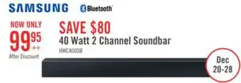 The Brick Samsung c400 2-channel bluetooth soundbar with dolby audio offer