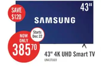 The Brick Samsung 43 tu690t 4k crystal uhd smart tv offer