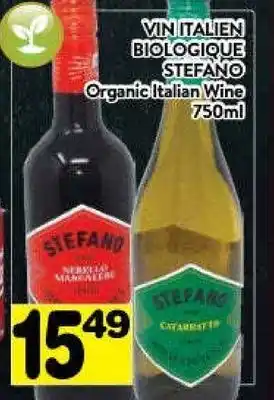 Supermarché PA Stefano organic italian wine offer