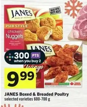 IGA JANES Boxed & Breaded Poultry 600-700g offer