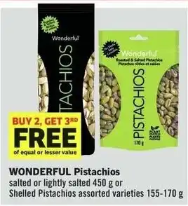 IGA WONDERFUL Pistachios offer