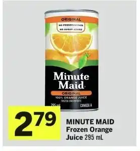 IGA MINUTE MAID Frozen Orange Juice 295 mL offer