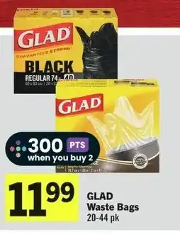 IGA GLAD Waste Bags 20-44 pk offer