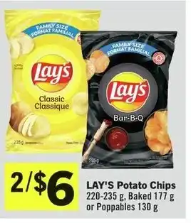 IGA LAY'S Potato Chips 220-235g, Baked 177 g or Poppables 130g offer