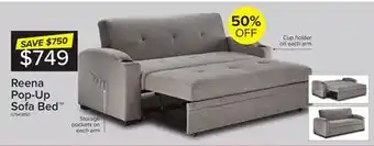 Leon's Reena pop up sofa bed - grey offer
