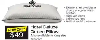 Leon's Kingsdown hotel deluxe all season pillow offer