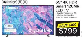 Leon's Samsung 65 cuhd 4k smart tv un65cu7000fxzc offer