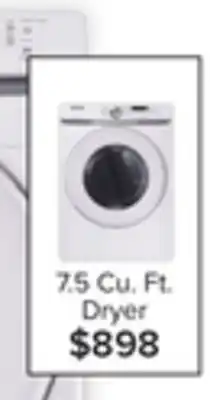 Leon's Samsung white front load electric dryer with shallow depth (7.5 cu.ft) - dve45t6005w/ac offer