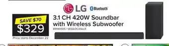 Leon's Lg 420w 3.1ch high res audio sound bar with dts virtual:x - s65q.dcanllk offer