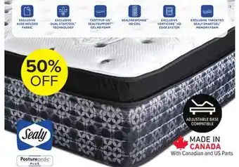 Leon's Sealy posturepedic plus sterling series - milana plush euro pillowtop queen mattress offer