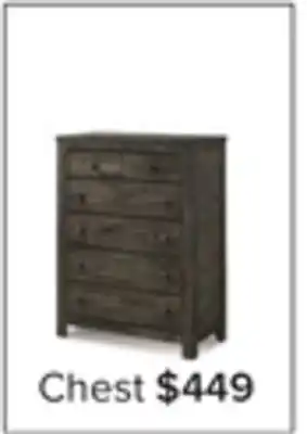Leon's Cabin 5 drawer chest - grey offer