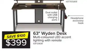 Leon's Wyden desk - rustic brown offer
