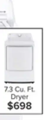 Leon's Lg white rear control energy star dryer with sensor dry (7.3 cu. ft) - dle6100w offer