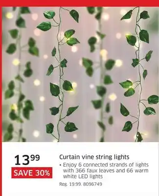 The Source Curtain vine string lights offer