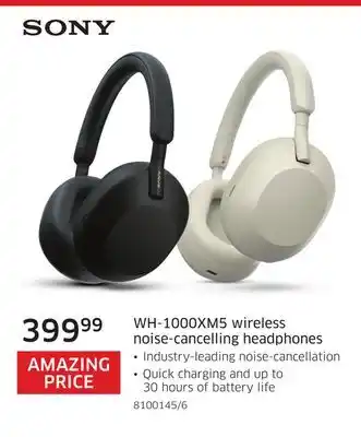 The Source Sony wh-1000xm5 wireless noise-cancelling headphones offer