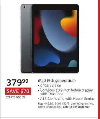 The Source Apple ipad (9th generation) offer