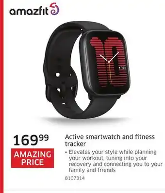 The Source Amazfit active smartwatch and fitness tracker offer