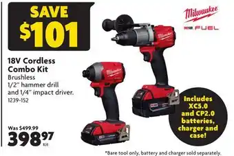 Home Hardware 18v cordless combo kit offer
