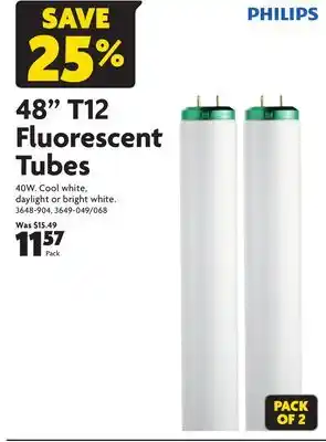 Home Hardware 48 t12 fluorescent tubes offer