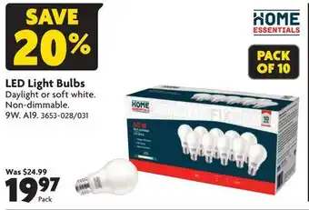 Home Hardware Led light bulbs offer