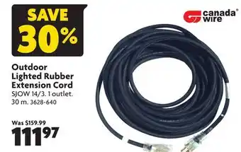 Home Hardware Outdoor lighted rubber extension cord offer