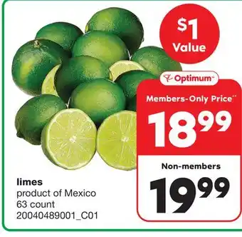 Wholesale Club Limes, 63 count offer