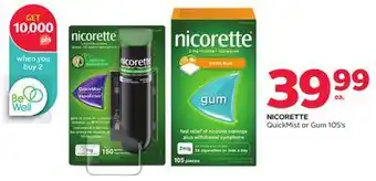 Rexall Nicorette quickmist or gum offer