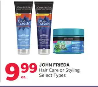 Rexall John frieda hair care or styling offer