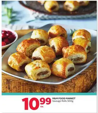 Rexall M & m food market sausage rolls offer