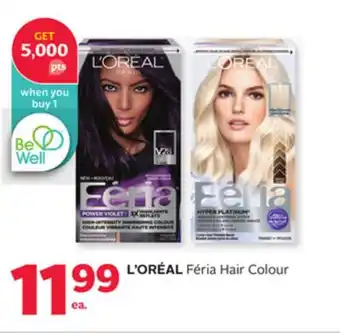 Rexall L'oréal féria hair colour offer