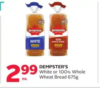 Rexall Dempster's white or 100% whole wheat bread offer