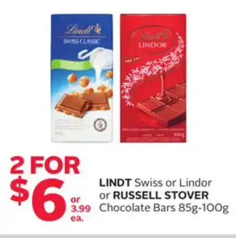 Rexall Lindt swiss or lindor or russell stover chocolate bars offer