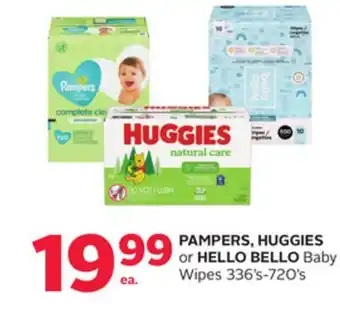 Rexall Pampers, huggies or hello bello baby wipes offer