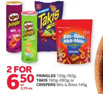 Rexall Pringles 139g-182g, takis 190g-280g or crispers bits & bites 145g offer