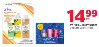 Rexall St. ives or burt's bees gift sets offer