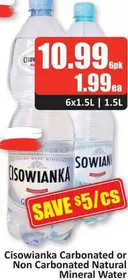 Starsky Cisowianka carbonated or non carbonated natural mineral water offer