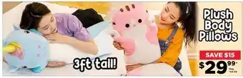 Showcase Plush body pillows offer