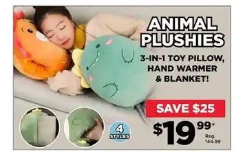 Showcase Animal plushies offer