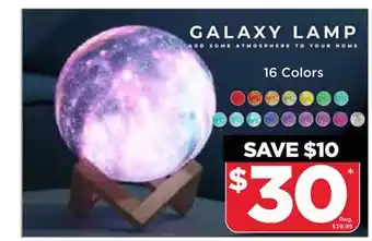 Showcase Galaxy lamp offer