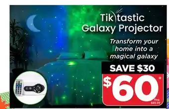Showcase Tiktastic galaxy projector offer