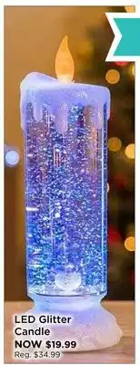 Showcase Led glitter candle offer