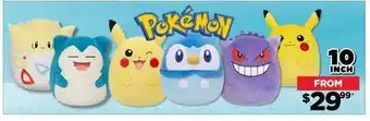Showcase Pokémon squishmallows offer