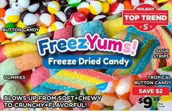 Showcase Freezyums freeze dried candy offer