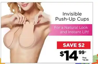 Showcase Invisible push-up cups offer