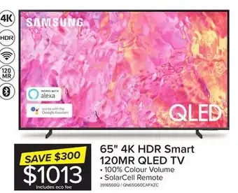 Leon's Samsung 65 qled 4k smart tv qn65q60cafxzc offer