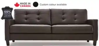 Leon's Kylie leather sofa - coffee offer
