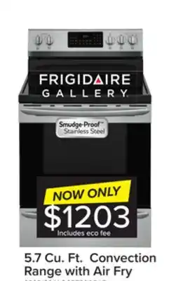 Leon's Frigidaire 5.7 cu. ft. convection range with air fry offer