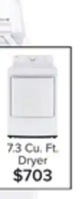 Leon's Lg white rear control energy star dryer with sensor dry (7.3 cu. ft) - dle6100w offer
