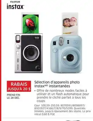 The Source Sélection d'appareils photo instax instantanées fujifilm offer