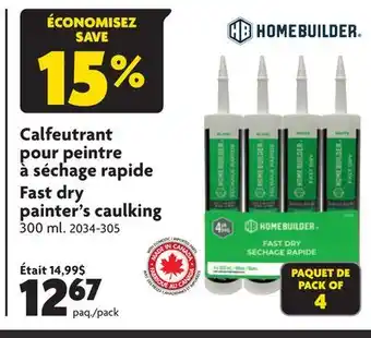 Home Hardware Fast dry painter's caulking offer